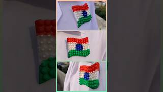 Independence day special tricolour badge making/Easy brooch making/Independence day crafts #shorts