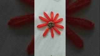 Simple embroidery flower 🌼🏵️#shorts #viralvideo