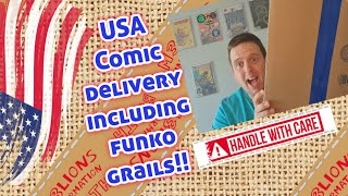 Unboxing my USA comic delivery,  funko pop grails and purchases