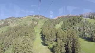 Jackson Hole Tram and ski lift ride. June 2015