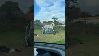 #travel fighting with the tent Somerset camping