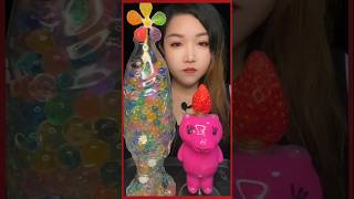 Amazing Satisfying pink toy shape drinking Show #p# #mubangeating #shorts #asmr