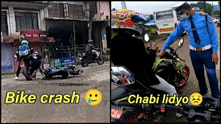 Lele Ride | Bad day crash bayo🥲|Official mt15 riders Nepal