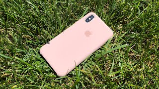 Apple iPhone X/XS Pink Sand Silicone Case Unboxing/Review