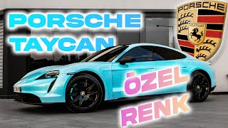 ÖZEL ÜRETİM RENGİMİZLE PORSCHE TAYCAN KAPLAMA YAPTIK! 🚙🔥💣