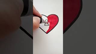 Как нарисовать сердце с замочком #howtodraw #shorts #shortsart #subscribe #сердце #heart