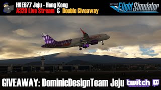 MSFS 2020 | GIVEAWAY: DDT Jeju | A32NX | Jeju - Hong Kong (HKE677) | VATSIM