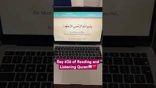 30 Day Aim || Day 26 of Reading Quran while listening #quranrecitation #muslimah #alhamdulillah #yt