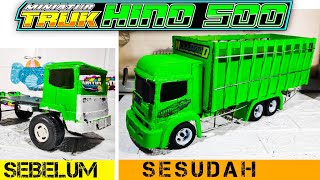 CARA MODIF TRUK PLASTIK MENJADI TRUK HINO 500 MBOIS ( TRUK PLASTIK )