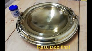 Prueba de limpieza de metales (antiguo brasero) con Aladdin de Sidol