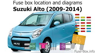 Fuse box location and diagrams: Suzuki Alto (2009-2014)