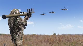 Russian Ka-52 Attack Helicopters Shot Down By Stinger Missile System l MilSiM ARMA U30