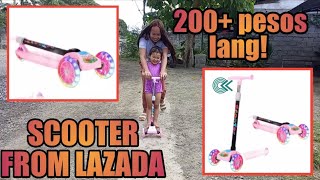 UNBOXING MURANG SCOOTER FOR KIDS SALAMAT LAZADA!