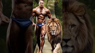 Wow 🔥 man transfer into the lion in AGT #yt #edit #agt #magic #animals #short #gym #ai #aiart #video