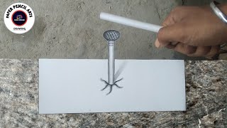 easy 3d drawing on paper for beginners