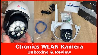 Ctronics 5MP WLAN IP Kamera || Unboxing & Review (355°/90° schwenkbar & IP66)