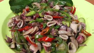 Resep dan cara memasak cumi petai cabe hijau