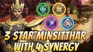 3 STAR MINSITTHAR WITH 4 SYNERGY COMBO !! RYA SKILL 1 | MOBILE LEGENDS MAGIC CHESS