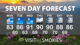 Gatlinburg and Pigeon Forge Weather for Weekend of July 14 2023.