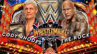 Cody Rhodes vs The Rock (Wrestlemania Vegas) WWE Undisputed Championship (Prediction)