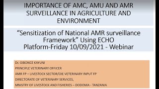 3:  Presentation Webinar Part 2 AMR Surveillance in Tanzania