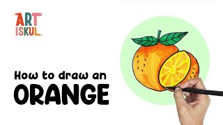 How To Draw an Orange Fruit | Easy and Simple Drawing Tutorials for Beginners