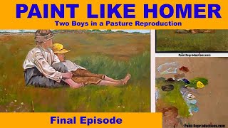 Paint Like Homer: Two Boys in a Pasture Detailing 3