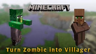 Minecraft | How to turn ZOMBIE VILLAGERS into VILLAGERS