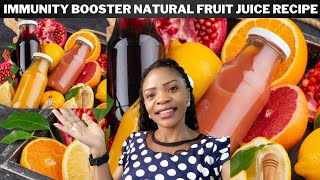 How to make Natural Fruit Juice (Immunity booster) without a JUICER + Match the fruits Challenge