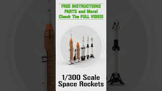 LEGO Space Rockets 1/300 Scale #lego #moc #afol #fyp #fypシ #shorts #short #spacex #nasa #sls #rocket