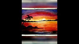 beautiful painting#trending #viral #art #artwork #shorts #viralart #painting #scenery #sunset #hemu