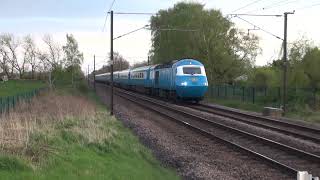 The Blue Pullman HST thrashes out of Northallerton