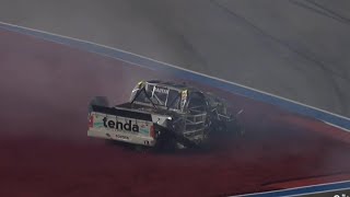 NASCAR truck series Charlotte - Sauter, Dollar, Hutchens crash