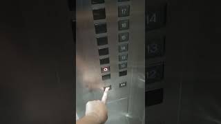 Mitsubishi elevator nudge mode at Wittayakit Tower Bangkok Thailand (high zone)