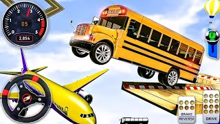 CRAZY MEGA RAMP BUS STUNTS DRIVING RACING ANDROID GAMEPLAY