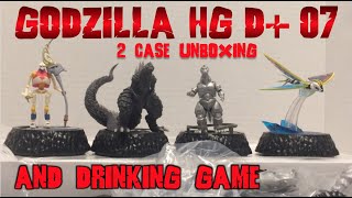 Godzilla HG D+ 07 Capsule Toy 2 Case Unboxing and Drinking Game with SP Jet Jaguar and Ultima Bandai