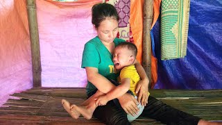 Single mother: Make her own bamboo bed - Build a house in the forest