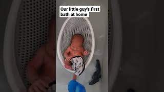 Our Miracle Baby's First Bath at Home