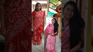 Facebook page se oder courier two batik pure cotton saree