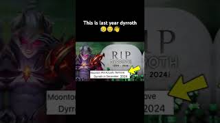 Dyrroth last year #mlbb #mobilelegends #youtubeshort #dyrroth