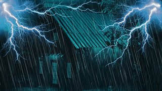 Beat Insomnia Fast with Gentle Rain Sounds for Sleep & Thunderstorm on Tin Roof at Night