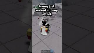 brawg just walked into my attack 💀💀, I DIDNT SEE IT UNTIL THE END | #shorts #roblox#gaming#tsb#funny