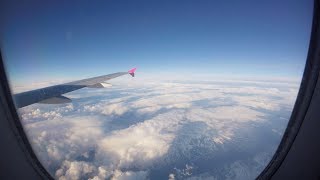 Plane flight timelapse from Gdańsk to Tromso