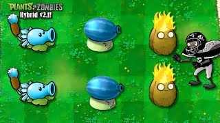 COMBO ICE CATTAIL AND ICE MELON MUSHROOM DESTRUCTION LEVEL 11 || PLANTS VS ZOMBIES HYBRID 2.1