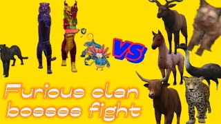 Wildcraft furious fight with clan bosses | My friends 😤 fight 😤 with bosses