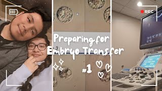 Preparing For Embryo Transfer | Cycle Day 1 | PIO Shots | CNY IVF Couple | TTC