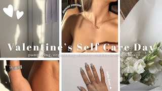 Valentine’s Self Care Day | pampering, yoga, shower routine & vision board 🕊 | calm & aesthetic