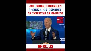 Joe Biden struggles through remarks on Investing in America…