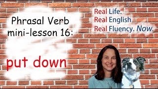 Phrasal Verb Mini-Lesson 16: put down