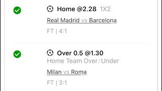 CONGRATULATIONS 💎🤩🎯TO 10+ODDS (BET WON)  FOR THIS WEEKEND FOR THIS GAMES